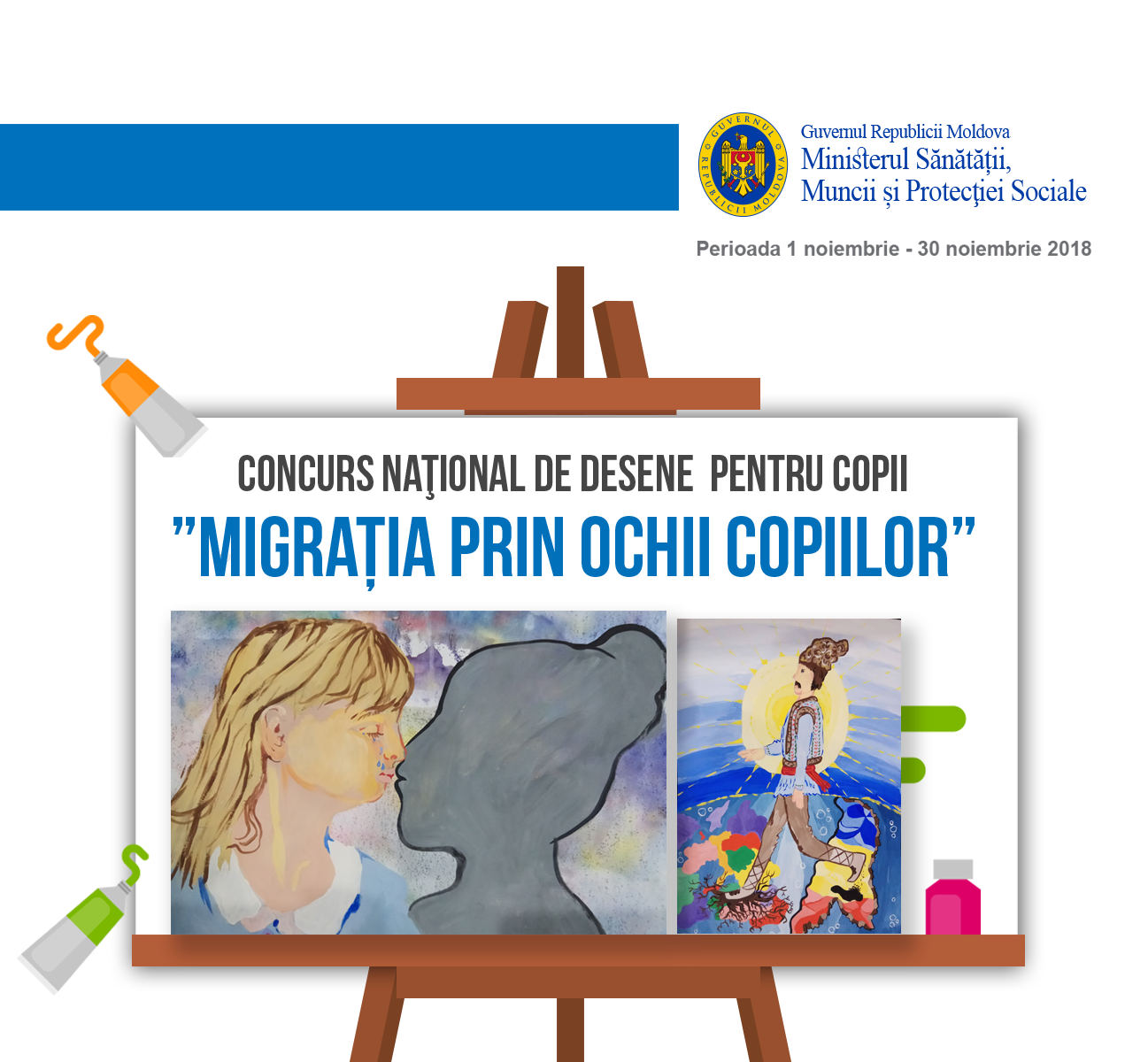 A fost lansată a III-a ediție a Concursului naţional de desene pentru copii „Migrația prin ochii copiilor”