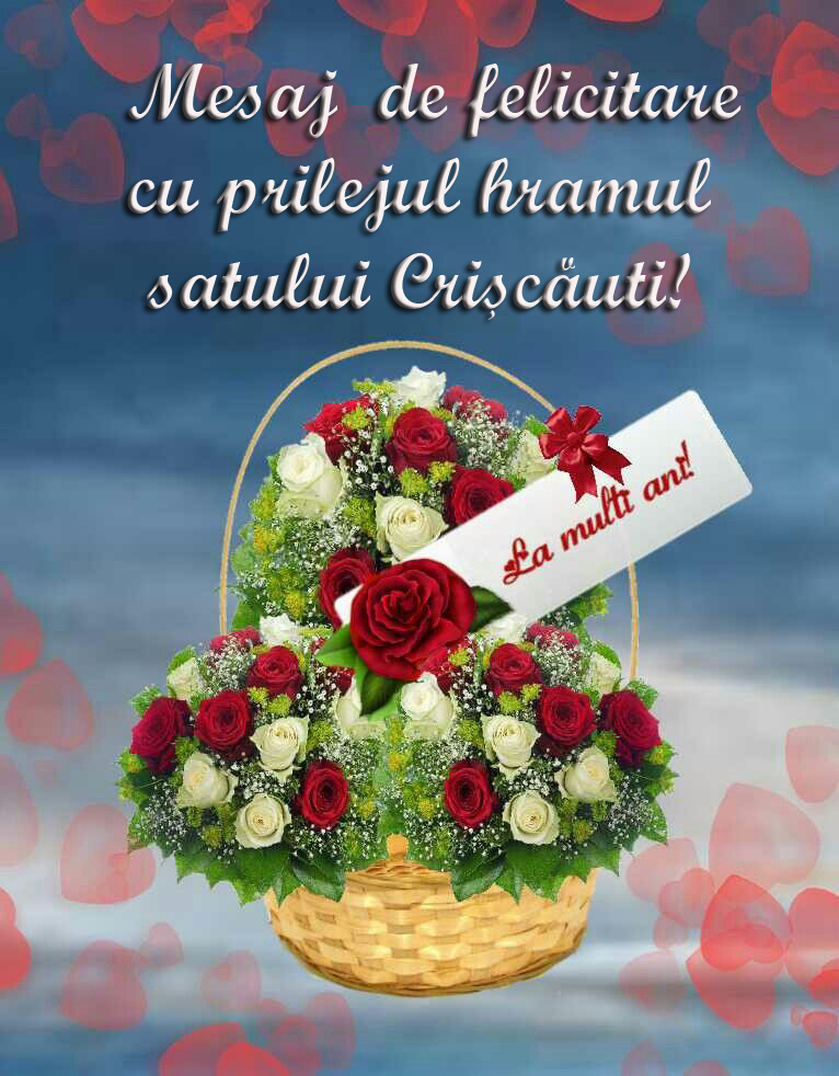 Mesaj de felicitare cu prilejul hramul satului!