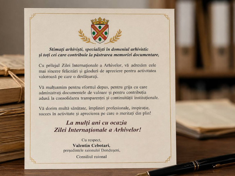 La mulți ani cu ocazia Zilei Internaționale a Arhivelor!